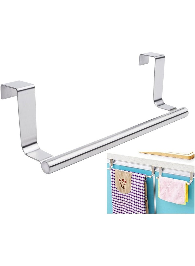 حامل مناشف متين من الفولاذ المقاوم للصدأ - مقاوم للالتواء والانحناء - سهل التركيب بدون حفر - مثالي للمطبخ والحمام وغرفة المعيشة - Image 1